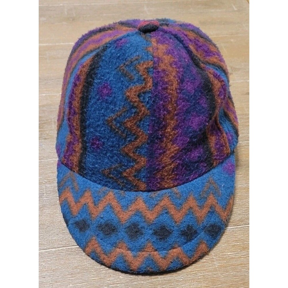 Vintage Women's Aztec Tribal Hat Cap Multicolor Abstract BOHO fishing Flex Fit